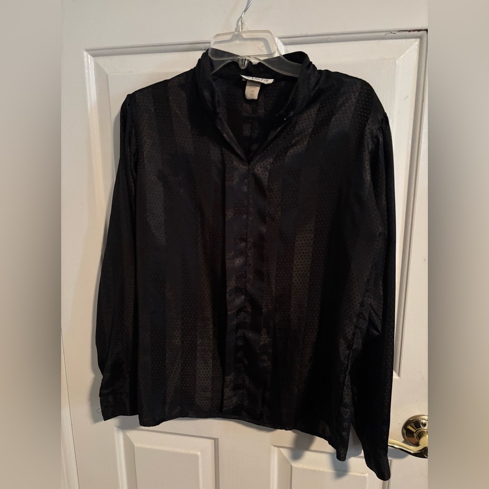 Vintage Habits Black Button Down Shirt